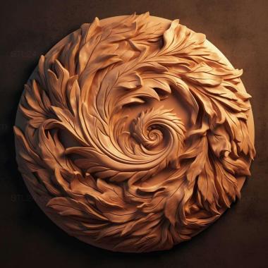 Patterns and decorations stl flame 2 3d model